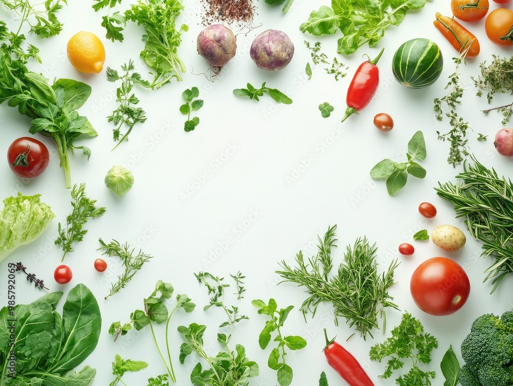 vegetables on a white background vegetables on a white background