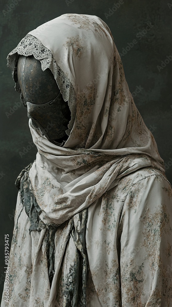 Mysterious Figure in Veiled Portrait Mysterious Figure in Veiled Portrait