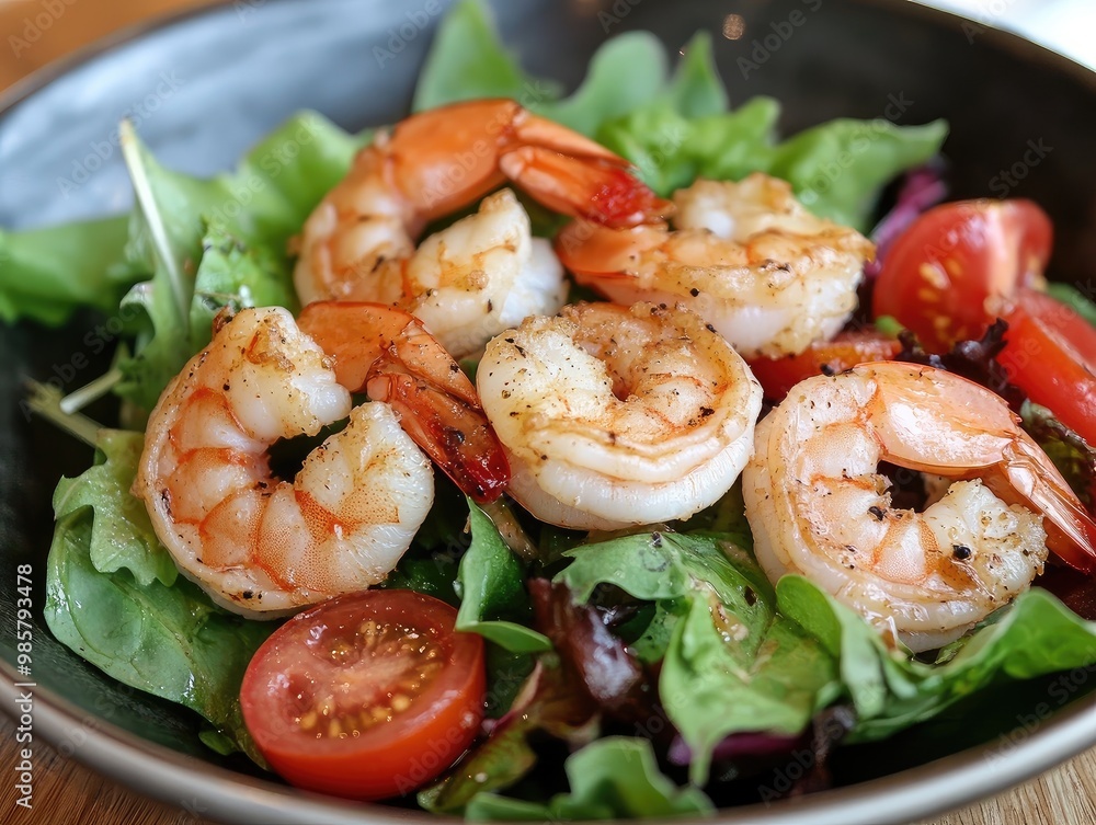 shrimps with salad shrimps with salad