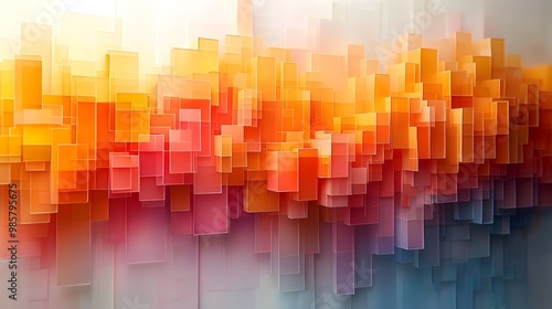 Layered Paper Cut Matrix Diagram Illustrating Complex Data Relationships