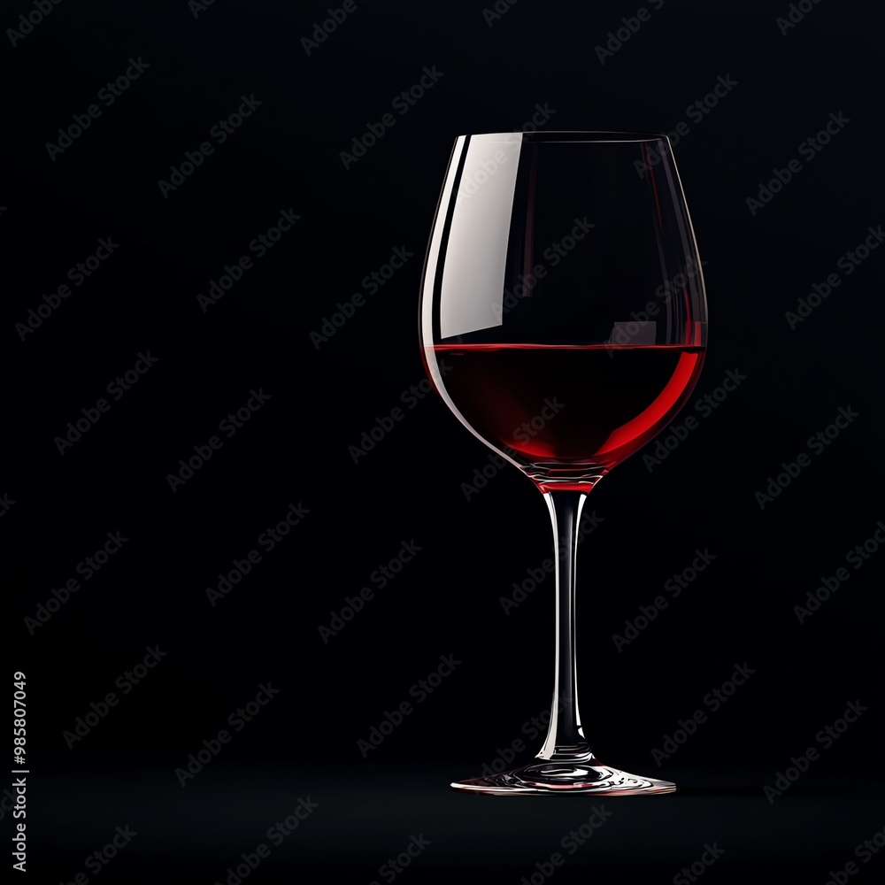 Red Wine Glass, Elegant glass of red wine Red Wine Glass, Elegant glass of red wine