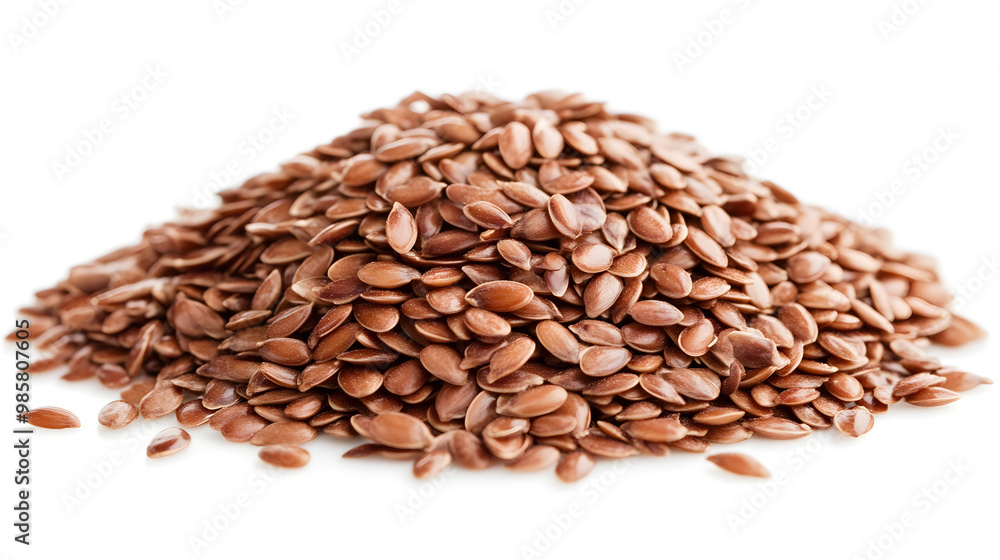 Flax seeds pile isolated on white Flax seeds pile isolated on white