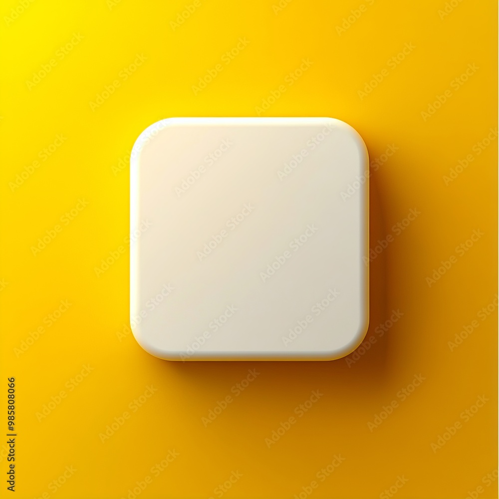 A white square on a yellow background A white square on a yellow background