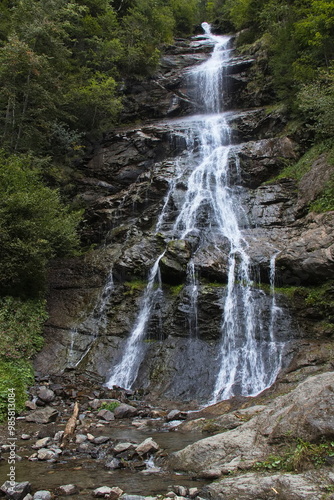 Waterfall Harter Schleierfall in Zillertal at Haselbach, Tyrol, Austria, Europe
 photo