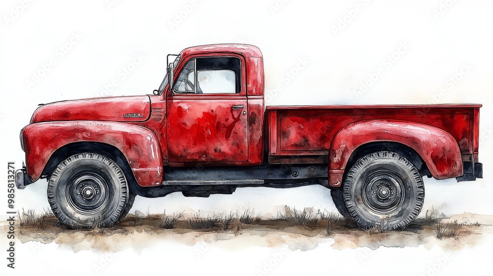 Red truck watercolor hand drawn illustration --ar 16:9 --style raw --stylize 1000 --v 6.1 Job ID: 1302f0a7-ad07-4b11-9694-eb957c4f8c96 Red truck watercolor hand drawn illustration --ar 16:9 --style raw --stylize 1000 --v 6.1 Job ID: 1302f0a7-ad07-4b11-9694-eb957c4f8c96