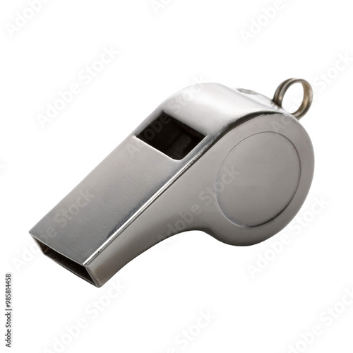 Plastic Whistle Isolated on White Background