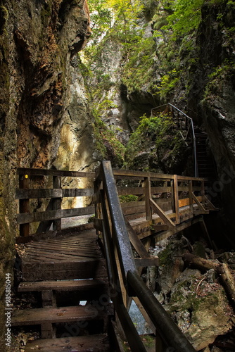 Photography Hiking track in Wolfsklamm at Stans, Austria, Europe