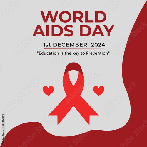 A Poster for World Aids Day Vector Design illustration