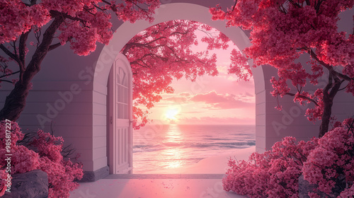 A super natural photography with sun set.