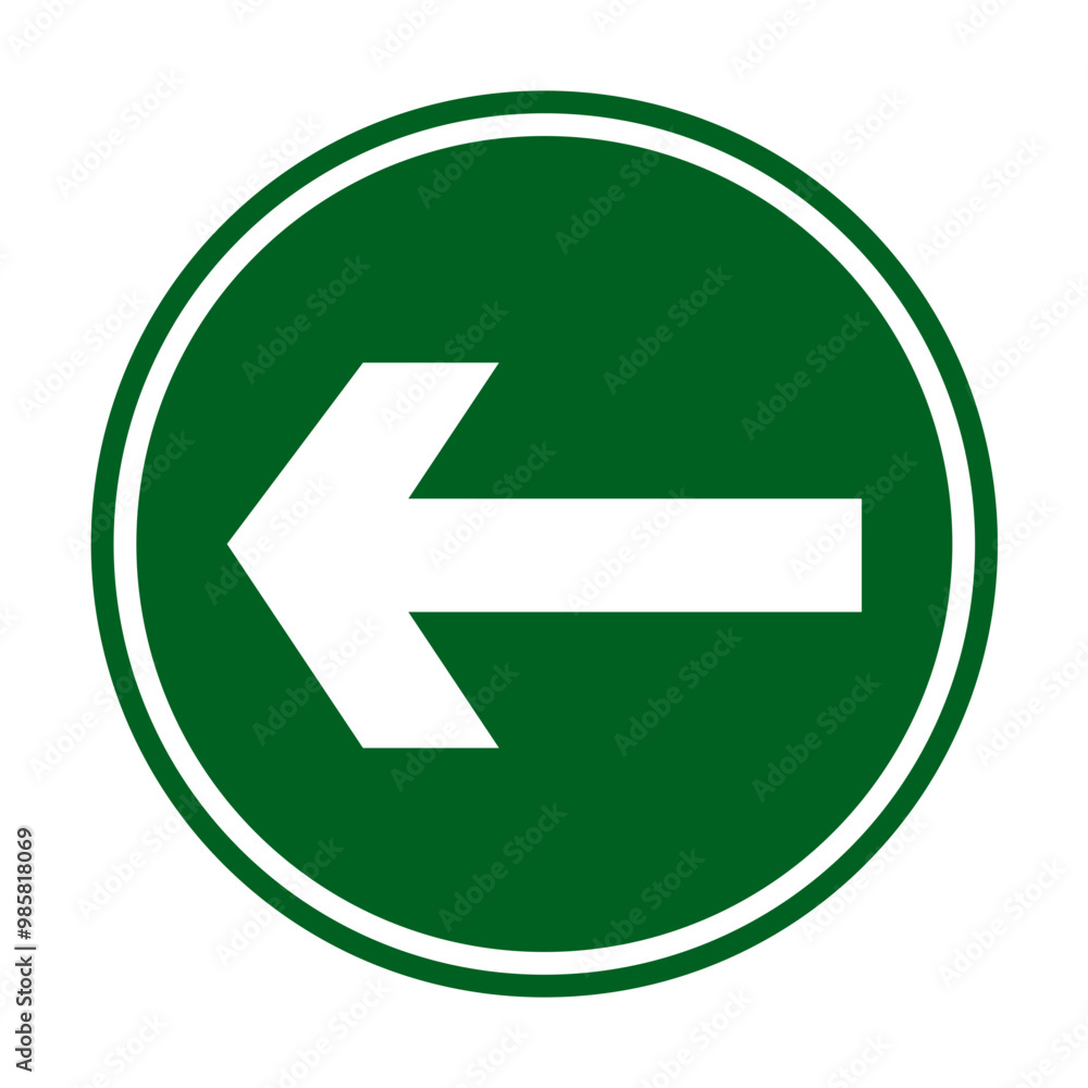 Green Icon for Roads and Directions | Directional Arrow | Left Direction Turning Traffic Sign Isolated SVG Green Icon for Roads and Directions | Directional Arrow | Left Direction Turning Traffic Sign Isolated SVG