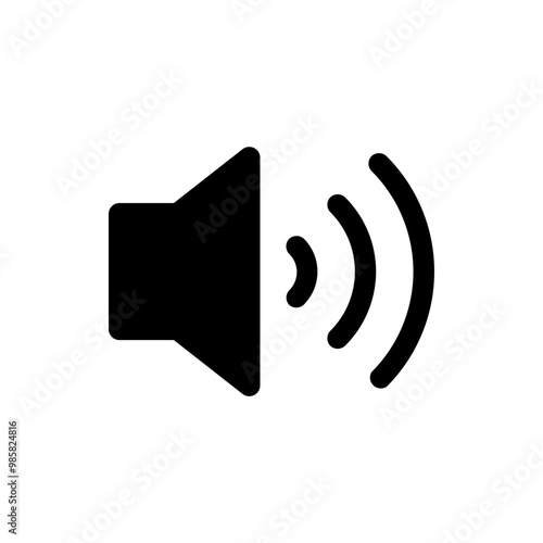 Audio speaker volume icon for apps and websites. color editable