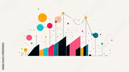 A combination chart combining line and bar graphs, visualizing multiple data sets for comparison.