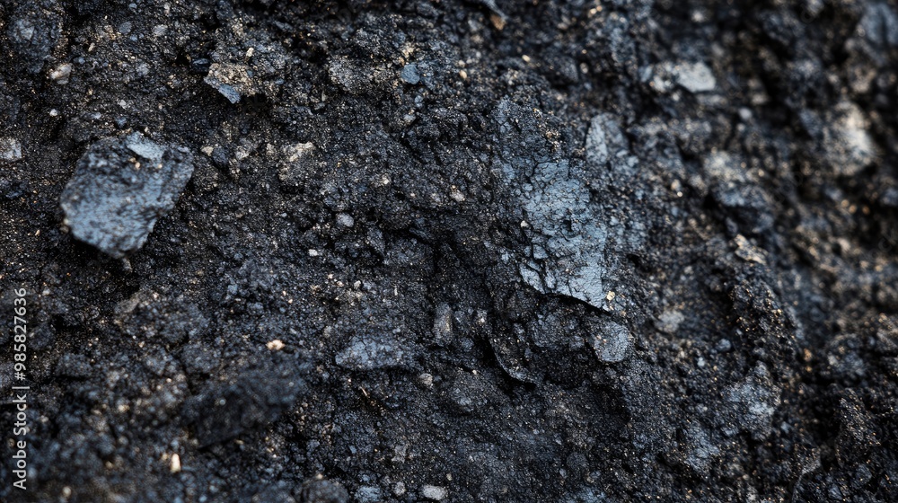 Biochar soil texture: A close-up of biochar soil, showcasing its unique texture and composition. Biochar soil texture: A close-up of biochar soil, showcasing its unique texture and composition.