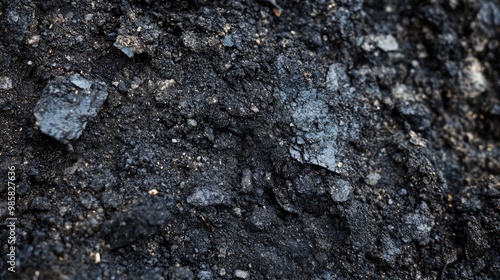 Biochar soil texture: A close-up of biochar soil, showcasing its unique texture and composition.