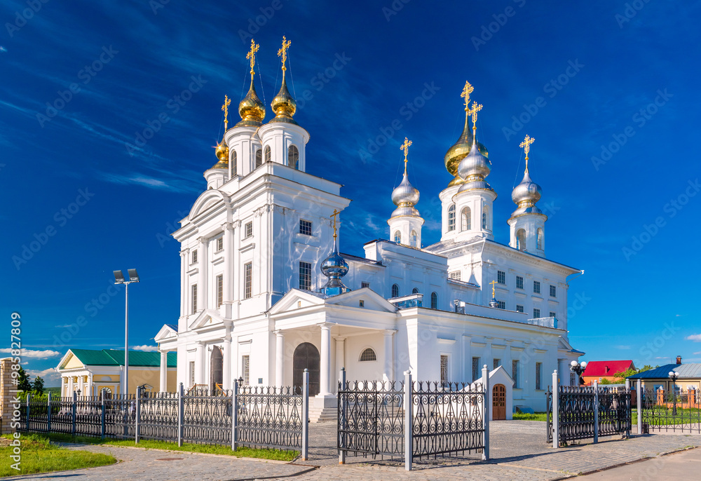 The complex of the Resurrection Cathedral in Shuya, a small Russian town