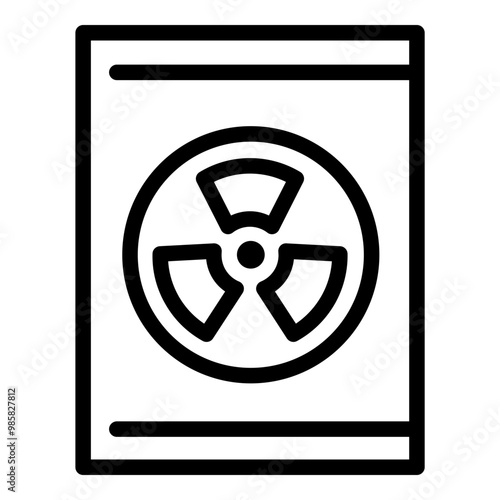 Chemical waste icon. Vector line icon