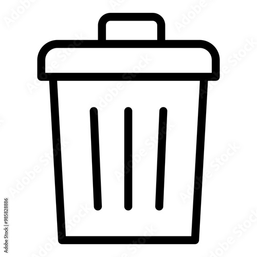 Trash can icon. Vector line icon