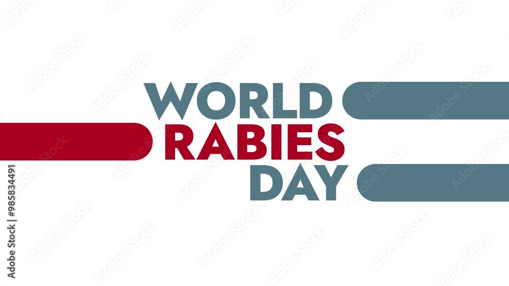 World Rabies Day colorful motion graphics seamless loopable text ...