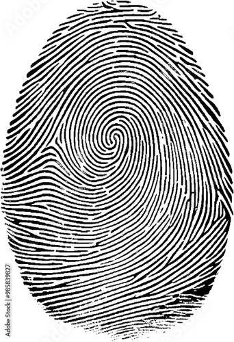 Obraz na płótnie Vector fingerprints Transparent background fingerprint scanning. w salonie