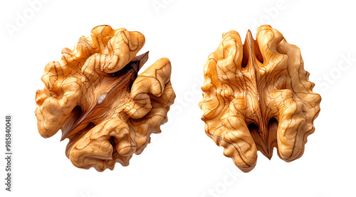 Walnut halves showcasing the intricate texture of the shell and the nutritious kernel inside