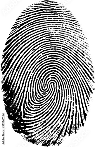 Vector white and black fingerprint texture.