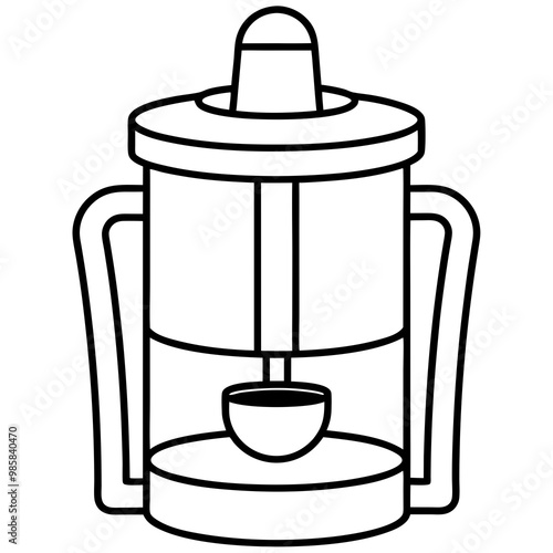 coffee maker line art vector illustration