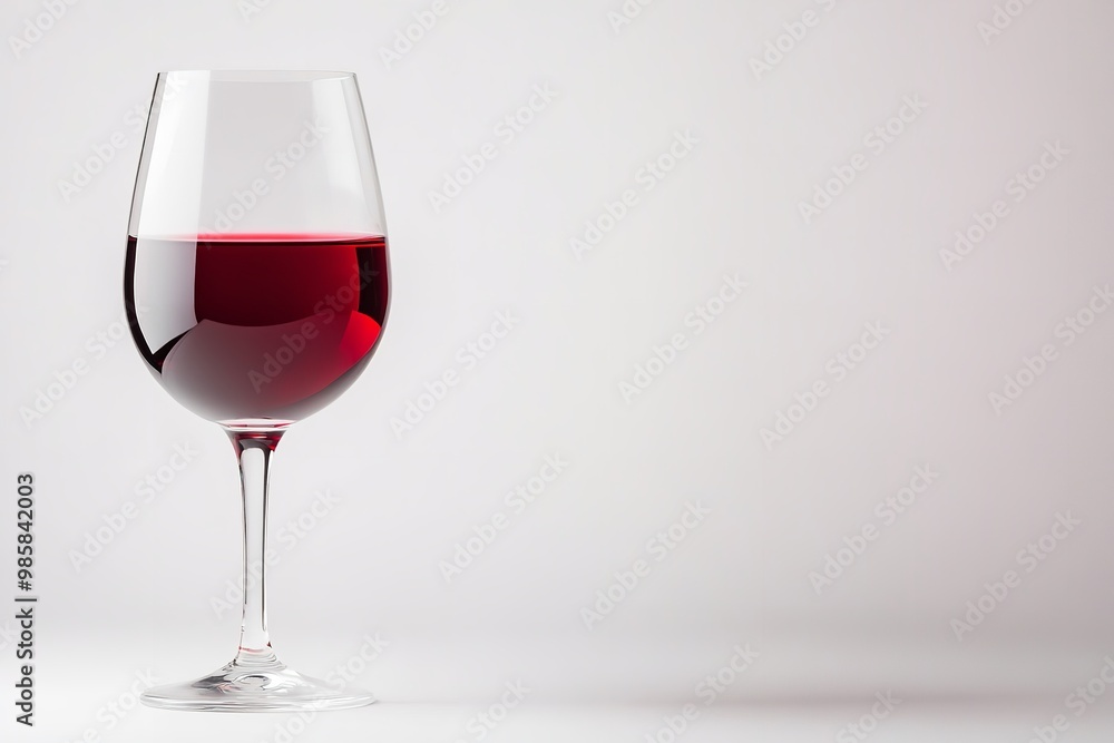 A Malbec glass isolated against a white backdrop. Generative Ai A Malbec glass isolated against a white backdrop. Generative Ai
