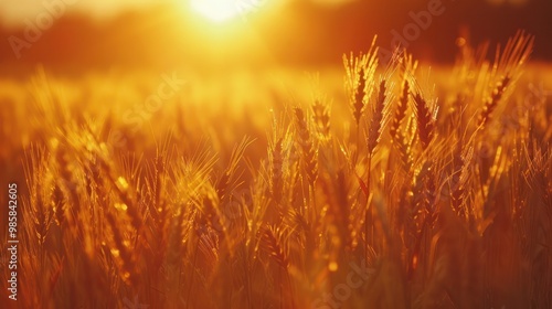 Golden Wheat Field at Sunset