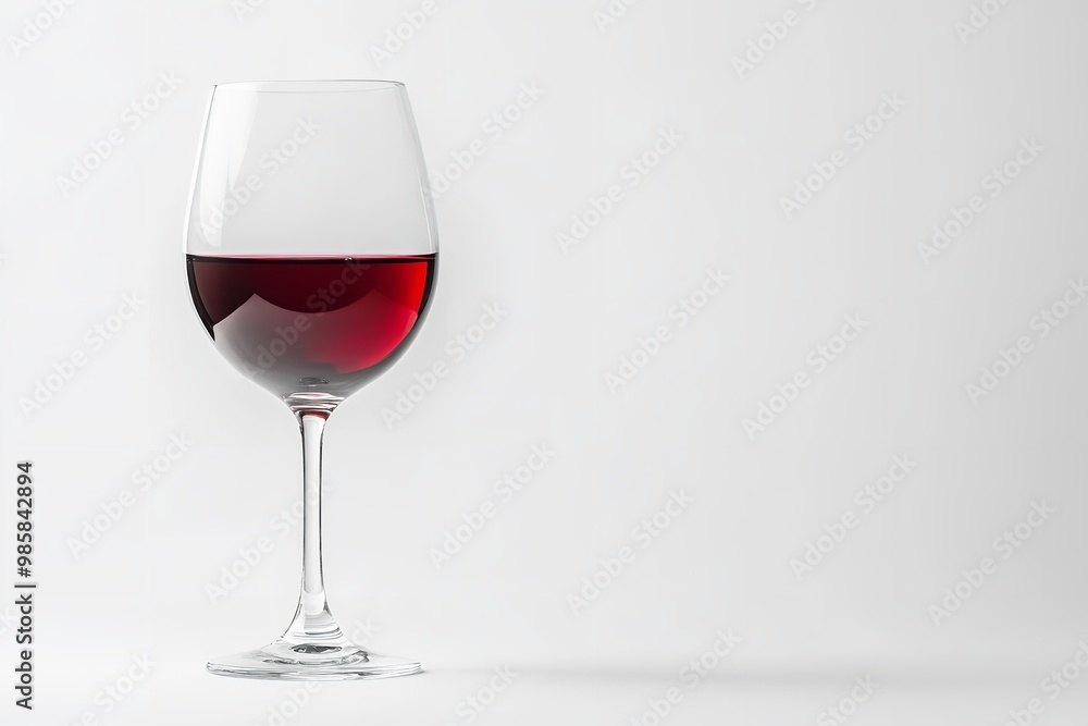 A Malbec glass isolated against a white backdrop. Generative Ai A Malbec glass isolated against a white backdrop. Generative Ai
