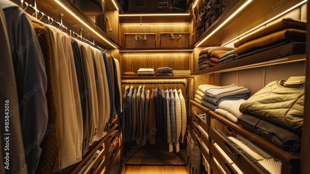 Obraz premium Well-Organized Walk-in Closet