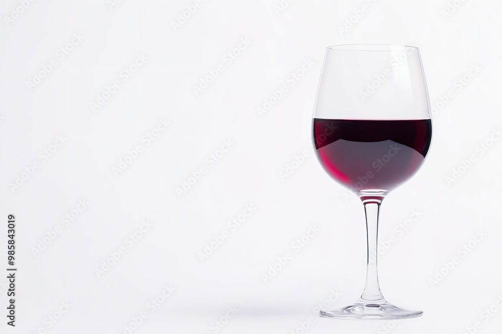 A Malbec glass isolated against a white backdrop. Generative Ai A Malbec glass isolated against a white backdrop. Generative Ai