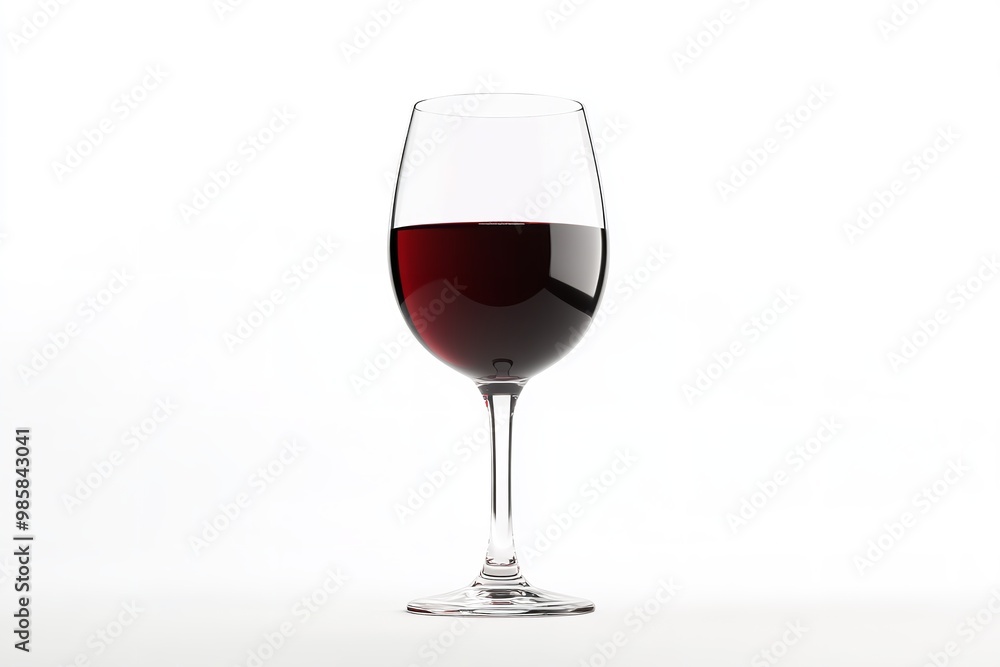 A Malbec glass isolated against a white backdrop. Generative Ai A Malbec glass isolated against a white backdrop. Generative Ai