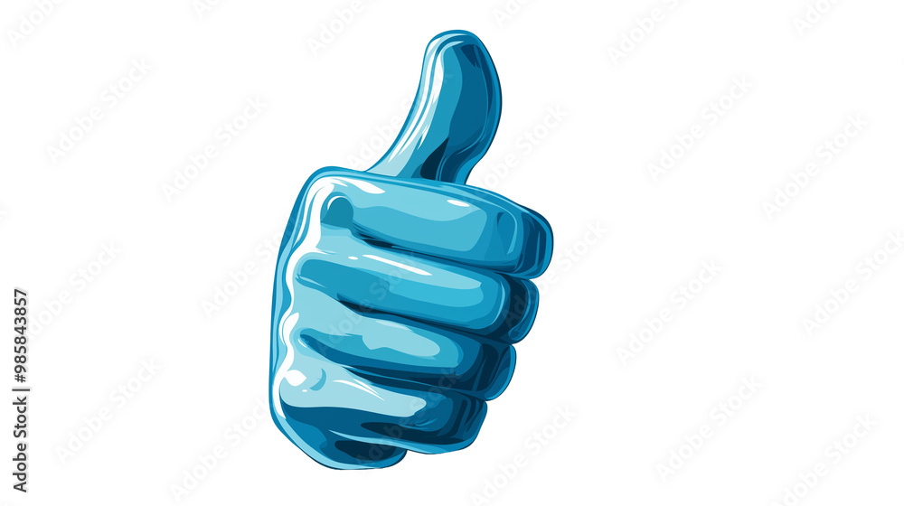 Blue Thumbs-Up Symbol. A shiny blue 3D thumbs-up icon isolated on white, representing positivity, approval, or social media engagement. Blue Thumbs-Up Symbol. A shiny blue 3D thumbs-up icon isolated on white, representing positivity, approval, or social media engagement.
