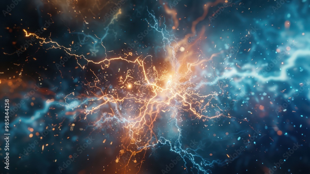 Fototapeta premium Abstract Lightning and Sparkles