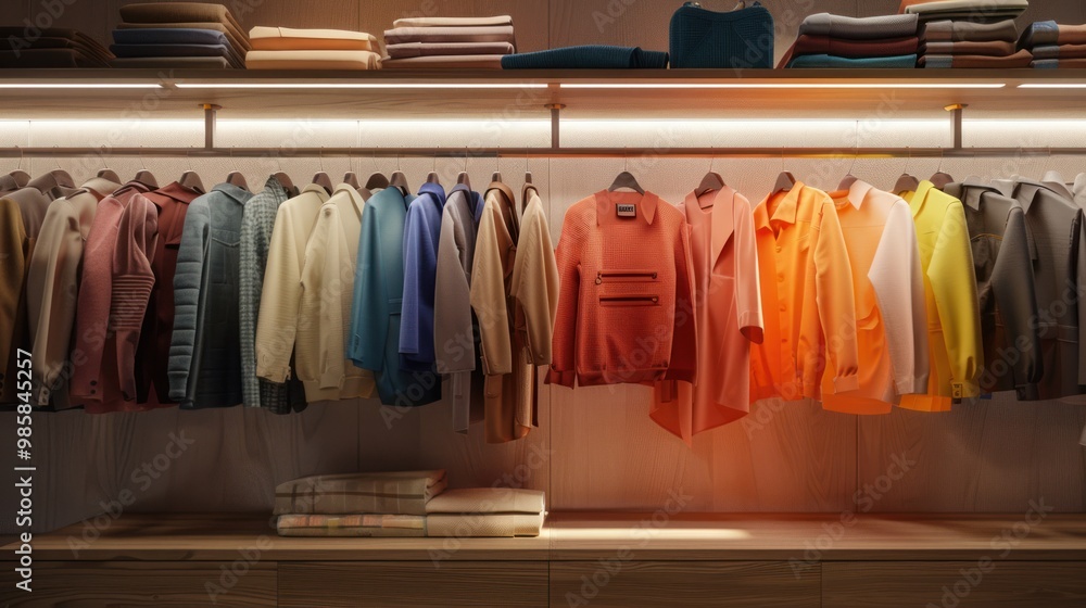 Modern Closet with Clothes Modern Closet with Clothes