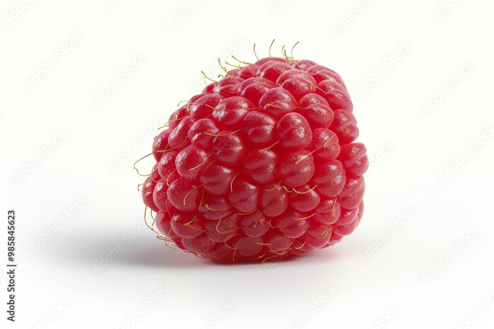 A fresh raspberry isolated on white A fresh raspberry isolated on white