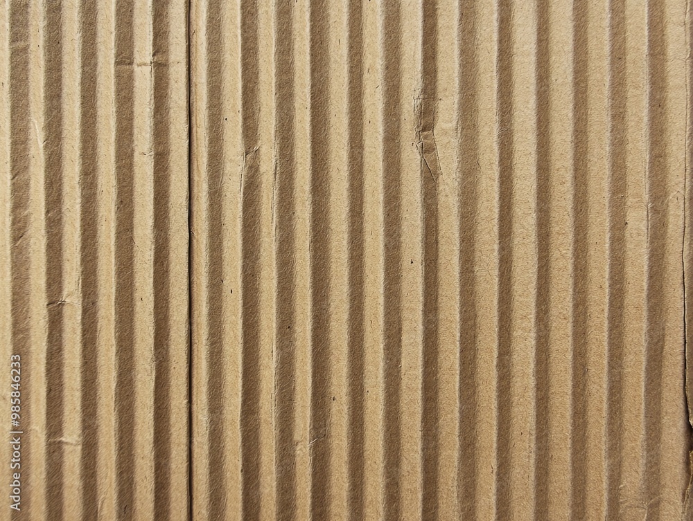 Close-up of a corrugated cardboard surface, showing the vertical lines and texture. Close-up of a corrugated cardboard surface, showing the vertical lines and texture.