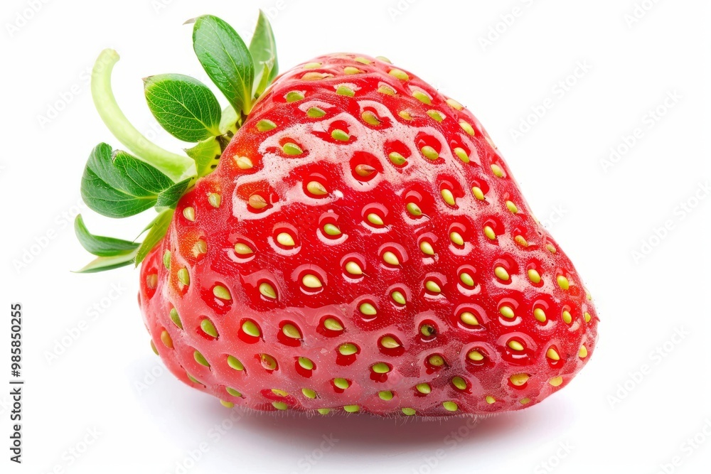 A fresh strawberry isolated on white A fresh strawberry isolated on white