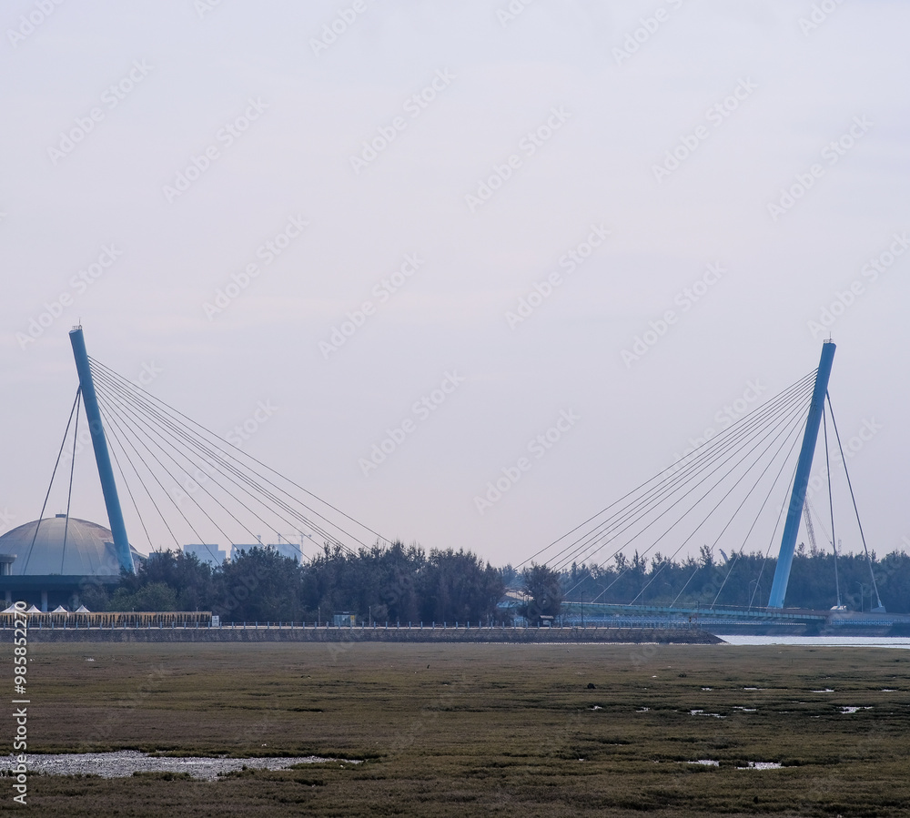 Obraz premium Gaomei Wetlands in Taichung City Taiwan.