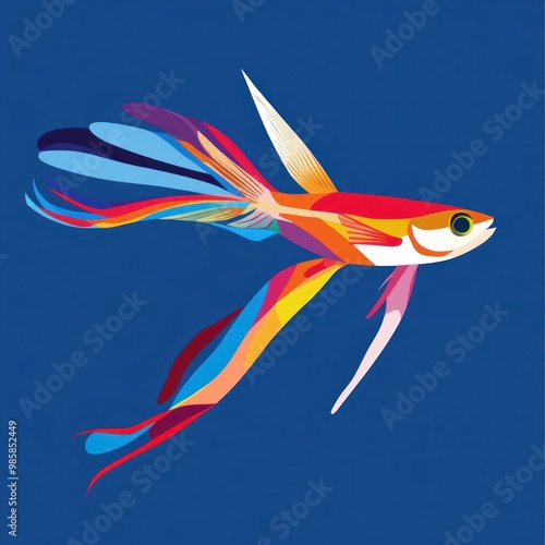 Colorful Fish Illustration.