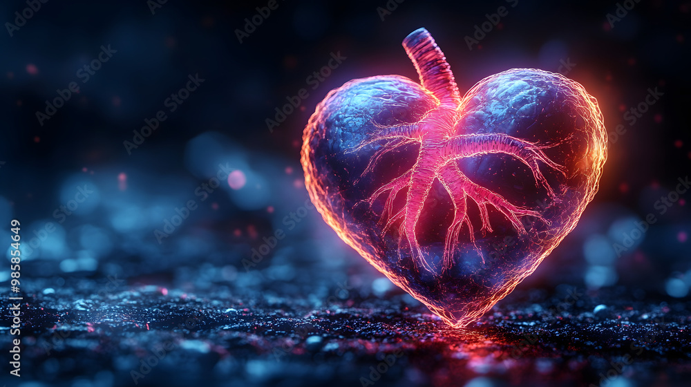 Abstract Vector Heart with Glowing Polygonal Lines on a Dark Background, Symbolizing Love and Connection, Perfect for Modern Design Themes and Digital Art Representations of Affection
Abstract Vector Heart with Glowing Polygonal Lines on a Dark Background, Symbolizing Love and Connection, Perfect for Modern Design Themes and Digital Art Representations of Affection