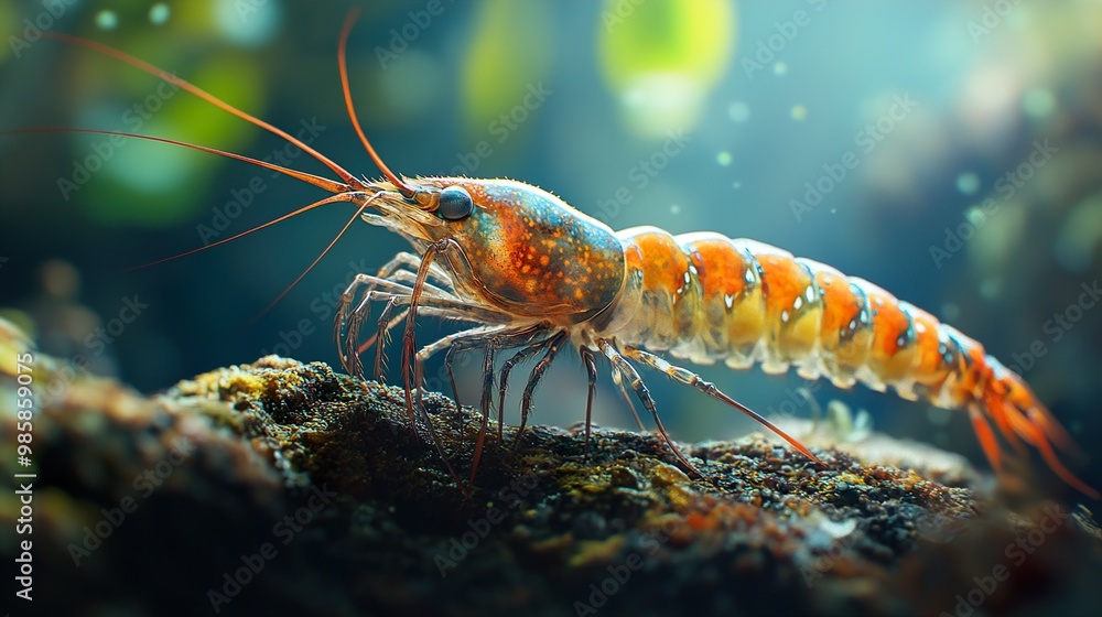 Vibrant Shrimp Close-Up: A Macro Photography Masterpiece Vibrant Shrimp Close-Up: A Macro Photography Masterpiece