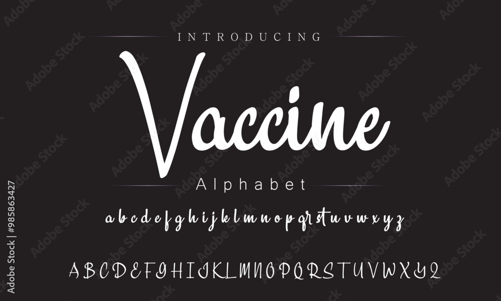 Obraz premium Artistic Brush Font in Creative Graphic Elements