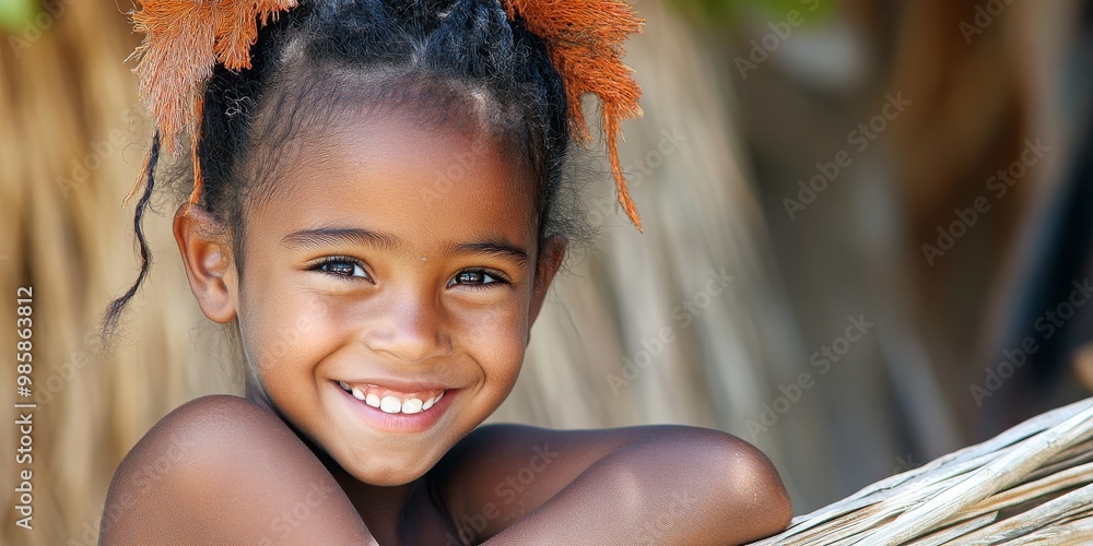 Poor African girl looking at camera. Emotional and powerful image for charity, poverty awareness, and humanitarian aid campaigns.