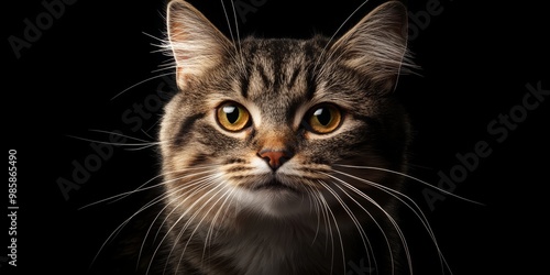 Adorable cat with a funny face, showcasing its personality in a playful portrait generated with creative tools.