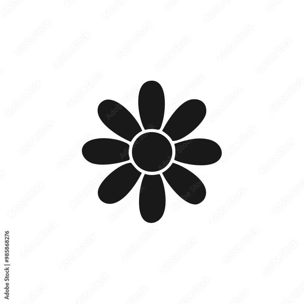 Flower vector icon. Flat design. Flower vector icon. Flat design.