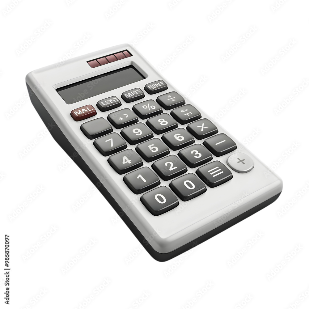 Modern Calculator Isolated on Black Background Modern Calculator Isolated on Black Background