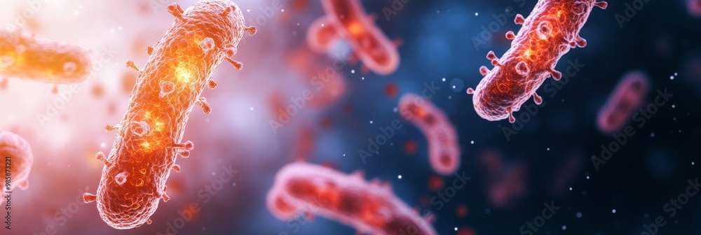 A microscopic image showcasing genetically engineered bacteria, representing the advancements in biotechnology, genetic manipulation, and potential applications in medicine and industry. A microscopic image showcasing genetically engineered bacteria, representing the advancements in biotechnology, genetic manipulation, and potential applications in medicine and industry.