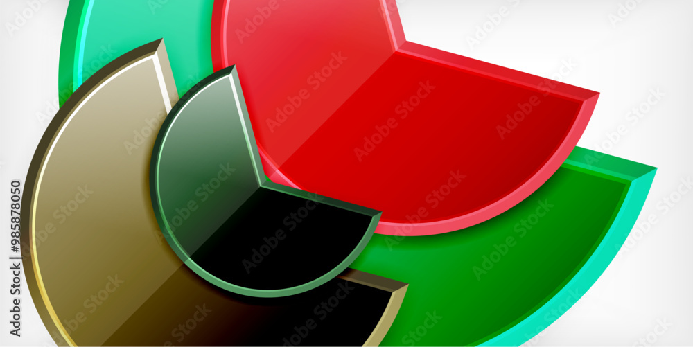 Glass reflective geometric round shapes background. Vector Illustration For Wallpaper, Banner, Background, Card, Book Illustration, landing page Glass reflective geometric round shapes background. Vector Illustration For Wallpaper, Banner, Background, Card, Book Illustration, landing page