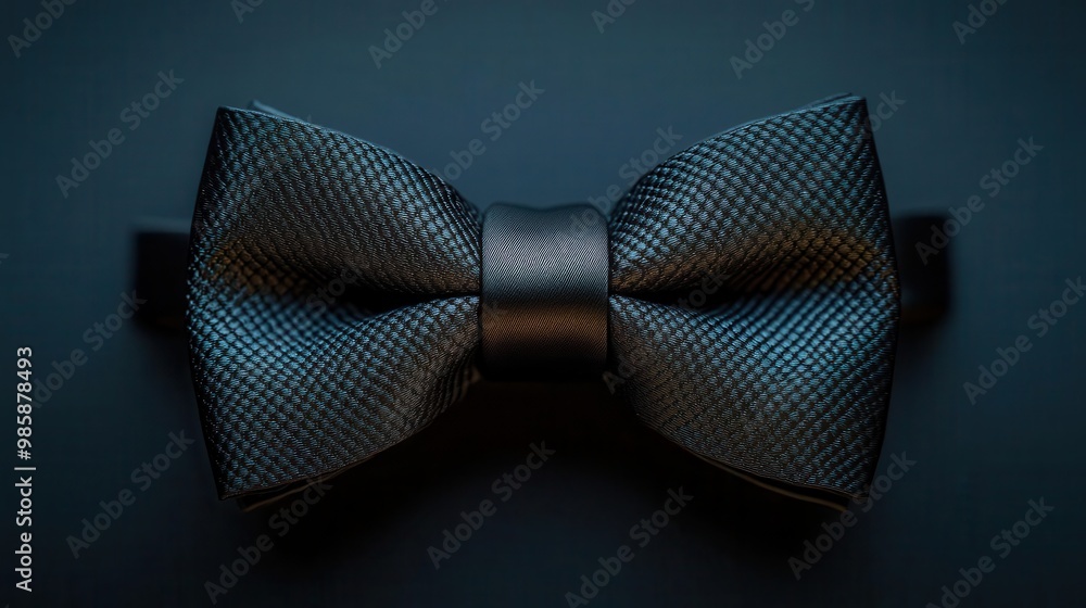 elegant black bow tie floating against gradient background perfect symmetry subtle texture details classic formal wear symbol elegant black bow tie floating against gradient background perfect symmetry subtle texture details classic formal wear symbol